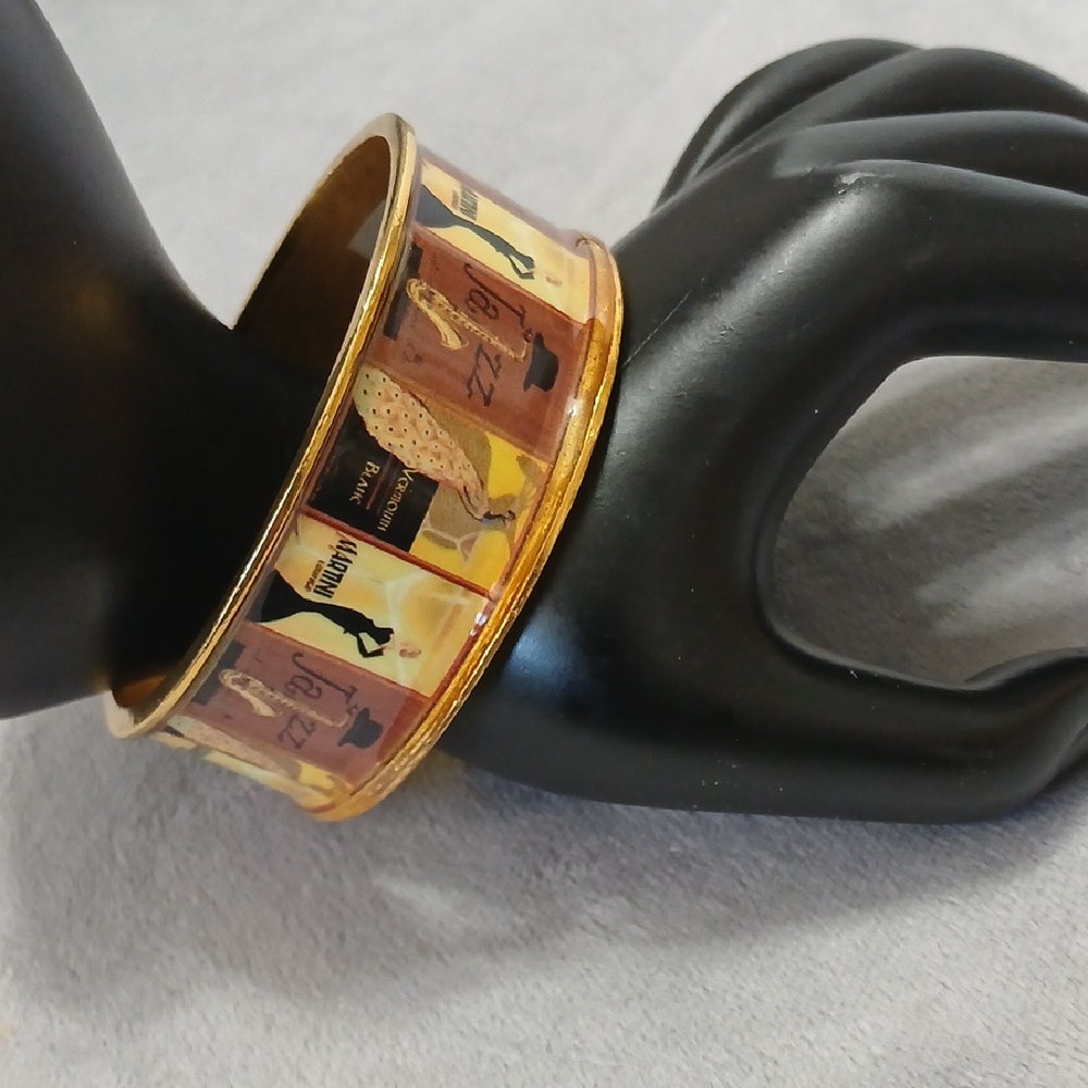 Gold-Tone and Multicolor Bangle Bracelet